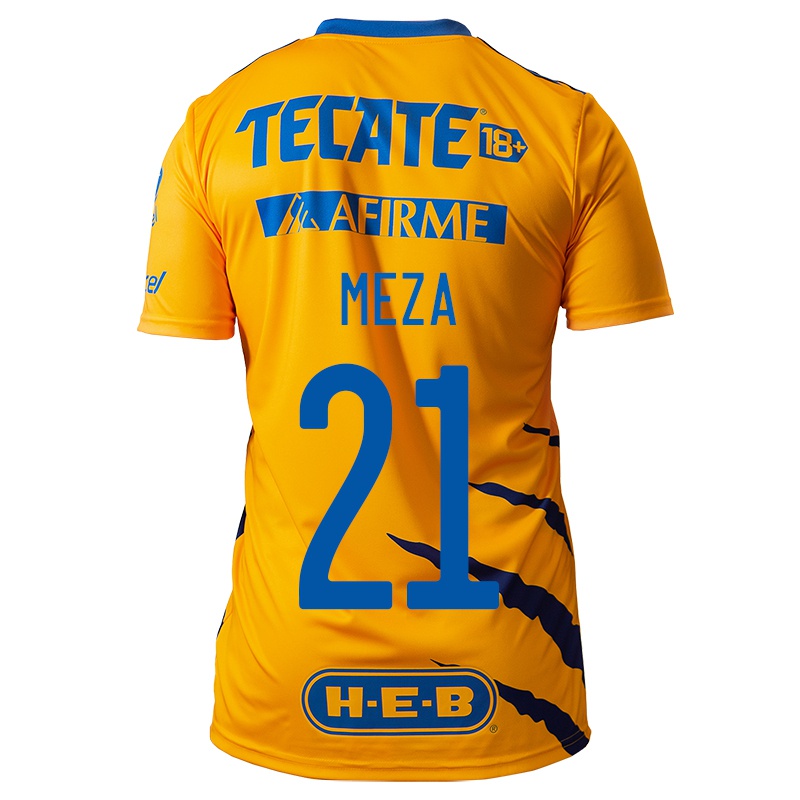 Kinder Francisco Meza #21 Gelb Heimtrikot Trikot 2021/22 T-shirt