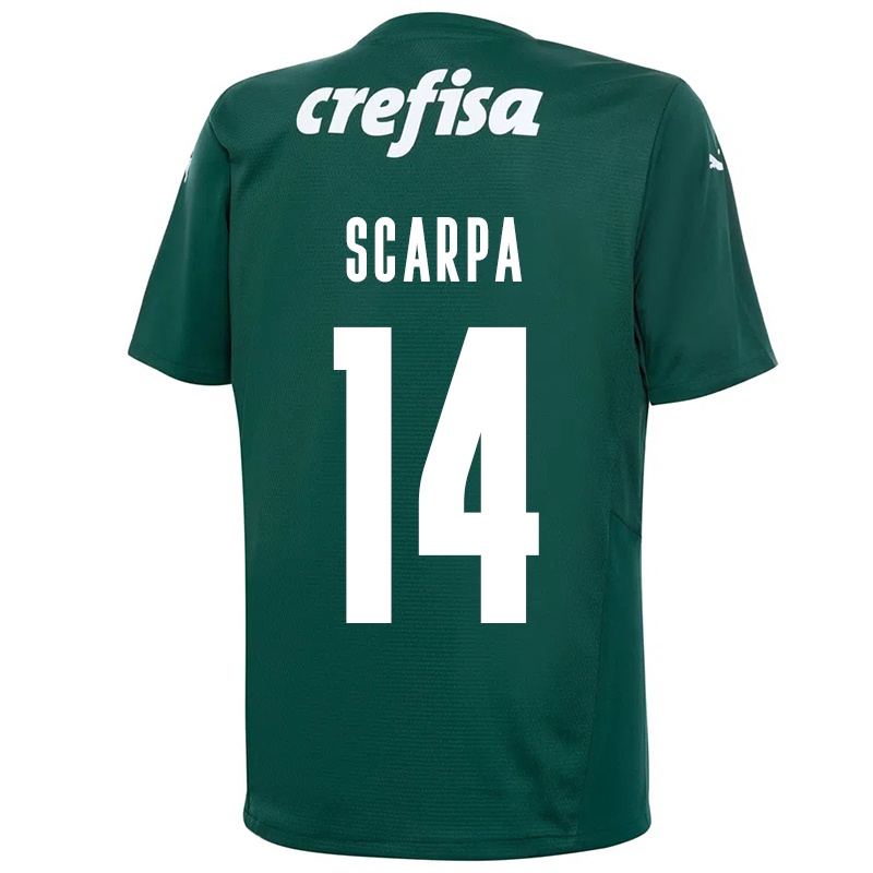 Kinder Gustavo Scarpa #14 Dunkelgrün Heimtrikot Trikot 2021/22 T-shirt