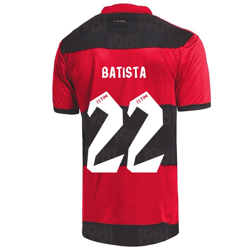 Kinder Gabriel Batista #22 Rot Schwarz Heimtrikot Trikot 2021/22 T-shirt