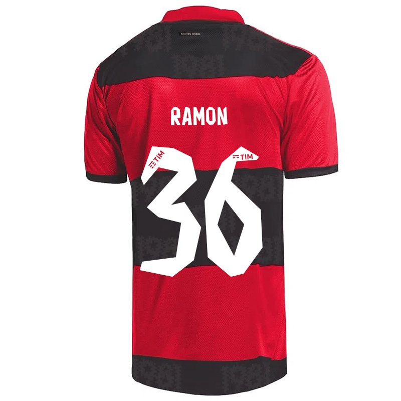 Kinder Ramon #36 Rot Schwarz Heimtrikot Trikot 2021/22 T-shirt