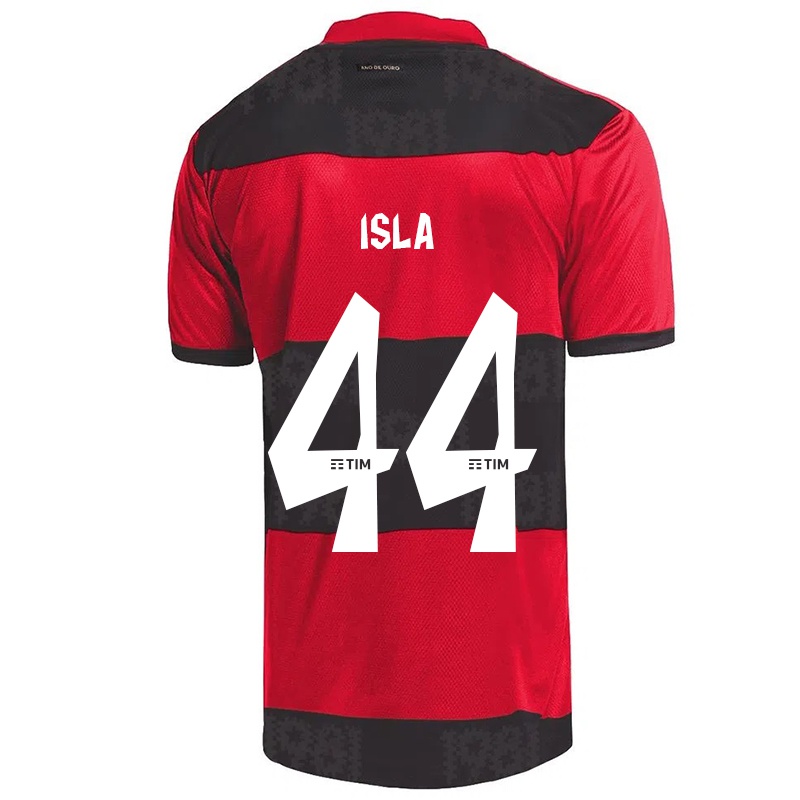 Kinder Mauricio Isla #44 Rot Schwarz Heimtrikot Trikot 2021/22 T-shirt