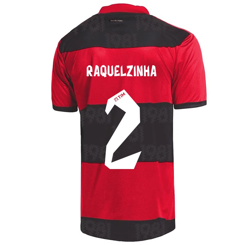 Kinder Raquelzinha #2 Rot Schwarz Heimtrikot Trikot 2021/22 T-shirt