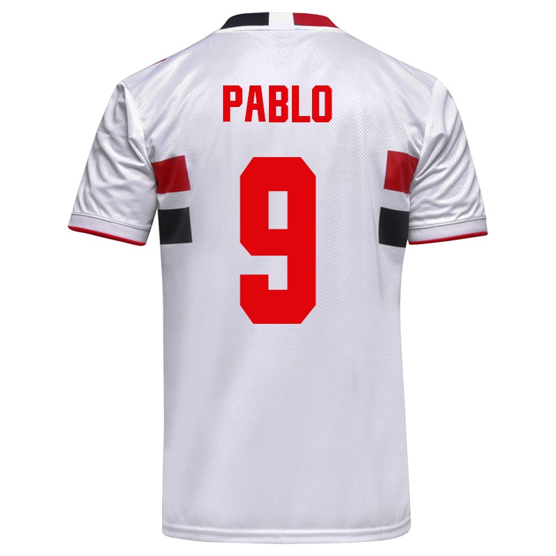 Kinder Pablo #9 Weiß Heimtrikot Trikot 2021/22 T-shirt
