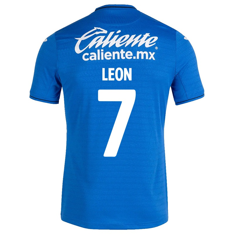 Kinder Brenda Leon #7 Dunkelblau Heimtrikot Trikot 2021/22 T-shirt