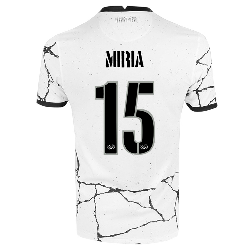 Kinder Miria #15 Weiß Heimtrikot Trikot 2021/22 T-shirt