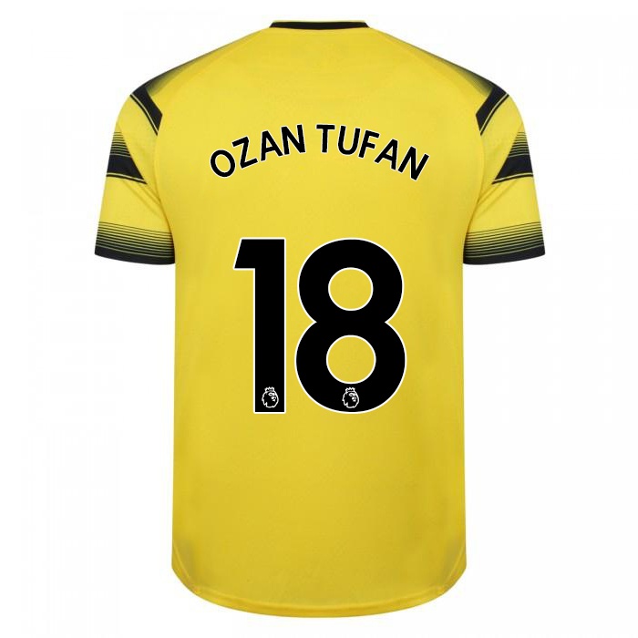 Kinder Ozan Tufan #18 Gelb Schwarz Heimtrikot Trikot 2021/22 T-shirt