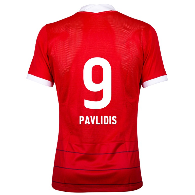 Kinder Vangelis Pavlidis #9 Rot Heimtrikot Trikot 2021/22 T-shirt