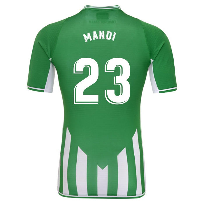 Kinder Aissa Mandi #23 Weiß Grun Heimtrikot Trikot 2021/22 T-shirt