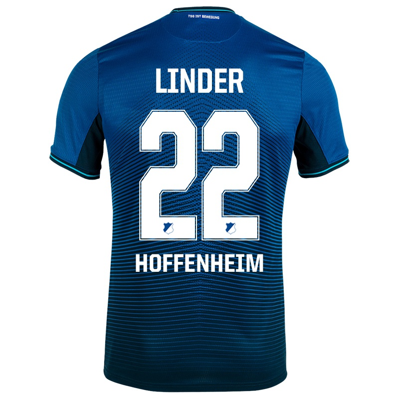 Kinder Sarai Linder #22 Navy Blau Heimtrikot Trikot 2021/22 T-shirt