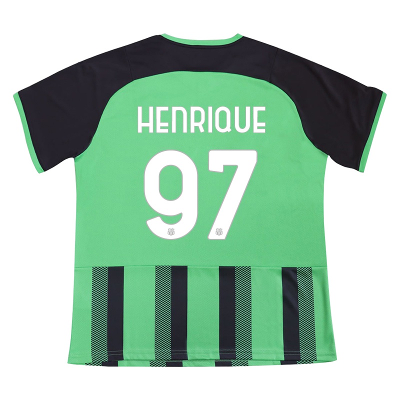 Kinder Matheus Henrique #97 Grun Schwarz Heimtrikot Trikot 2021/22 T-shirt