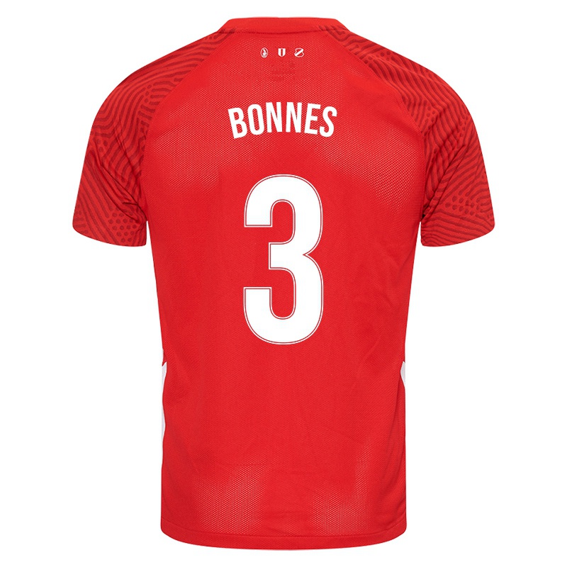 Kinder Joniek Bonnes #3 Rot Heimtrikot Trikot 2021/22 T-shirt