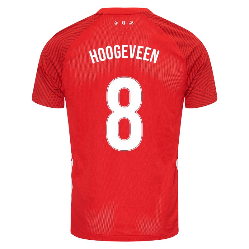 Kinder Lisanne Hoogeveen #8 Rot Heimtrikot Trikot 2021/22 T-shirt
