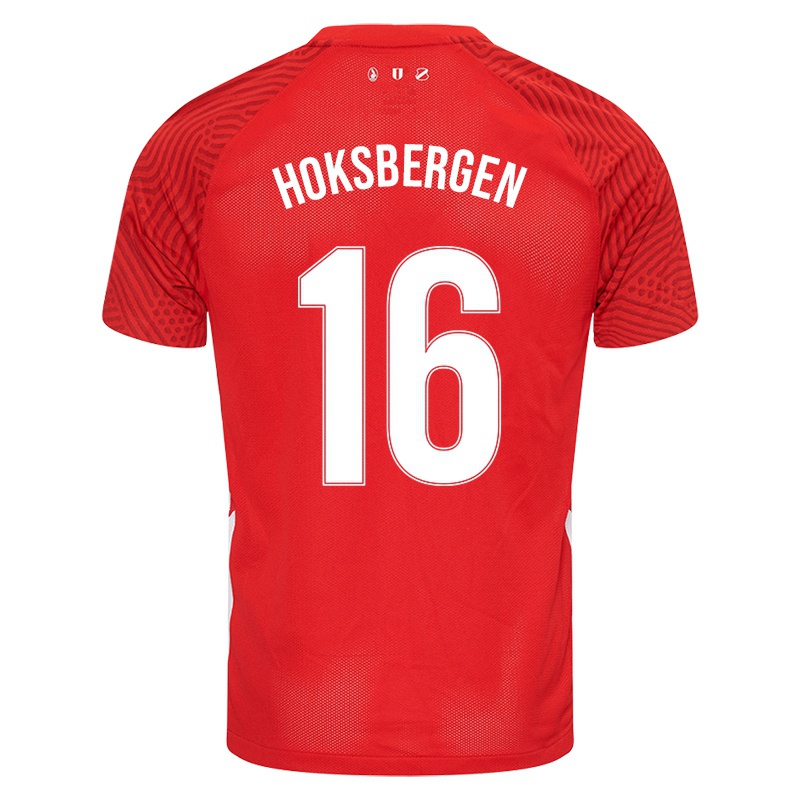 Kinder Maxime Hoksbergen #16 Rot Heimtrikot Trikot 2021/22 T-shirt