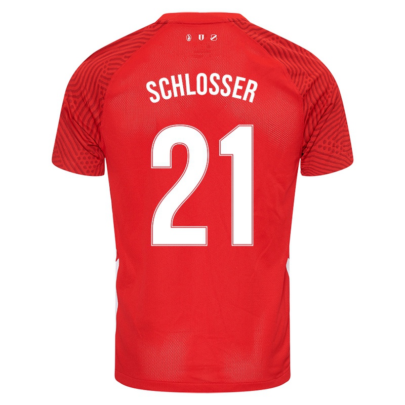 Kinder Pien Schlosser #21 Rot Heimtrikot Trikot 2021/22 T-shirt