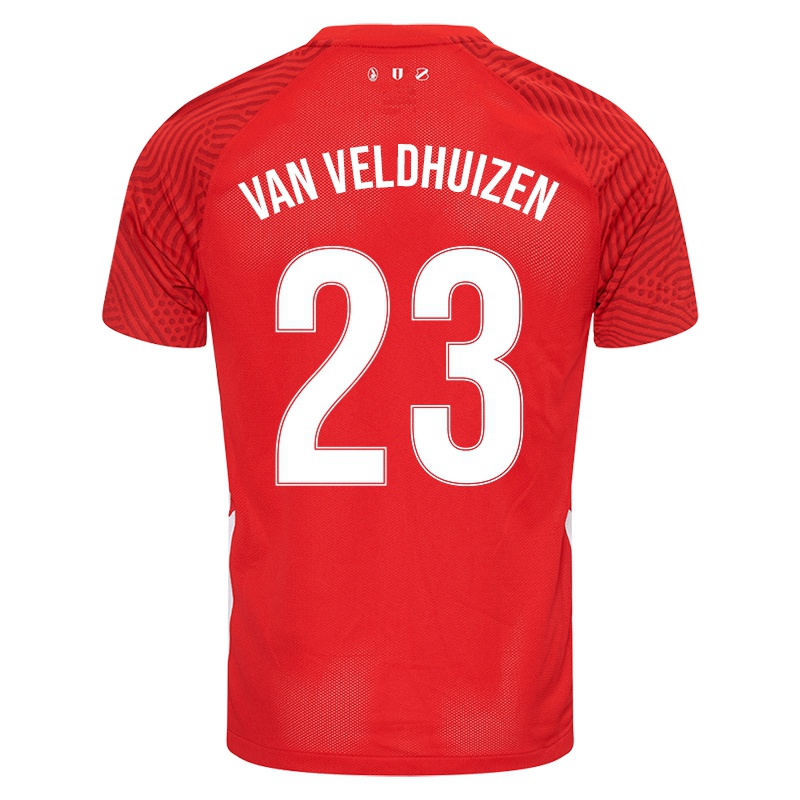 Kinder Linda Van Veldhuizen #23 Rot Heimtrikot Trikot 2021/22 T-shirt