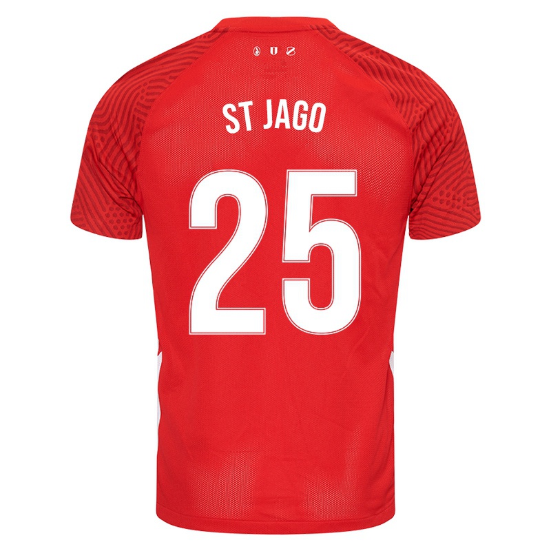 Kinder Tommy St. Jago #25 Rot Heimtrikot Trikot 2021/22 T-shirt