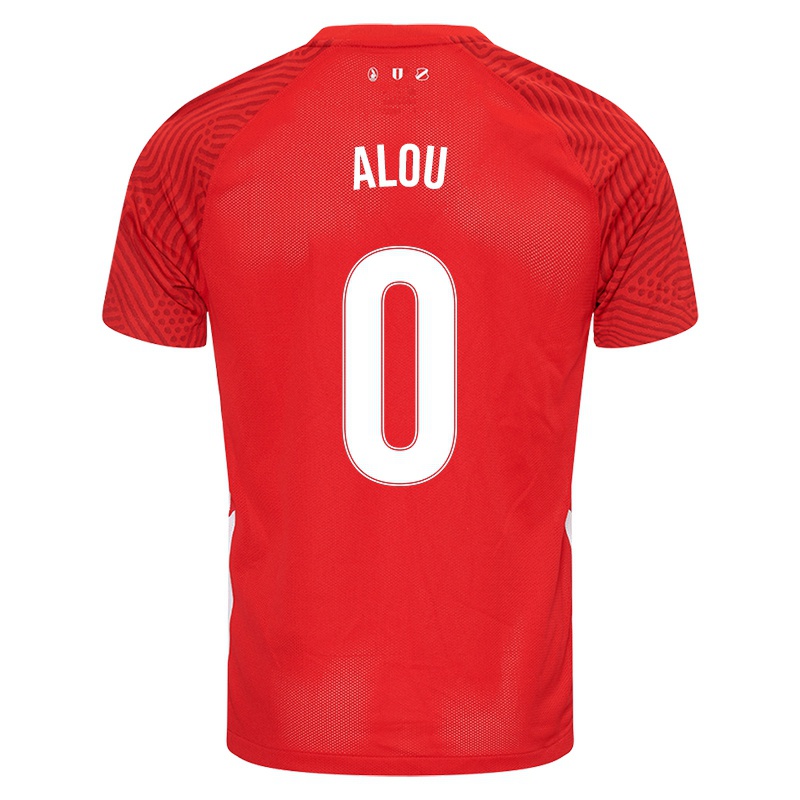 Kinder Oussama Alou #0 Rot Heimtrikot Trikot 2021/22 T-shirt