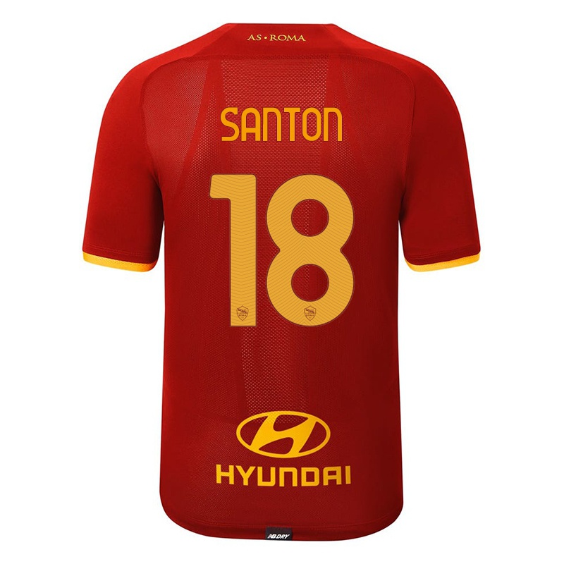 Kinder Davide Santon #18 Rot Heimtrikot Trikot 2021/22 T-shirt