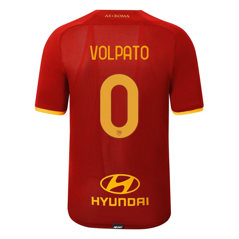 Kinder Cristian Volpato #0 Rot Heimtrikot Trikot 2021/22 T-shirt