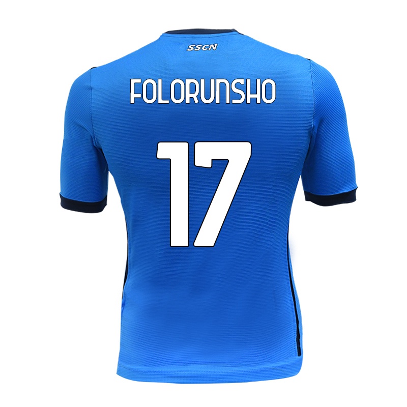 Kinder Michael Folorunsho #17 Blau Heimtrikot Trikot 2021/22 T-shirt