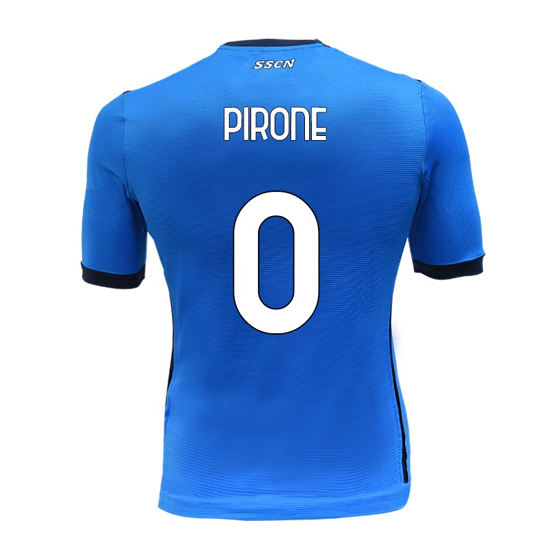 Kinder Andrea Pirone #0 Blau Heimtrikot Trikot 2021/22 T-shirt