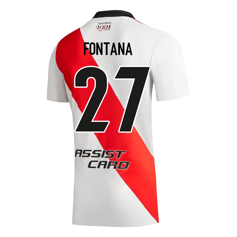 Kinder Agustin Fontana #27 Weiß Heimtrikot Trikot 2021/22 T-shirt