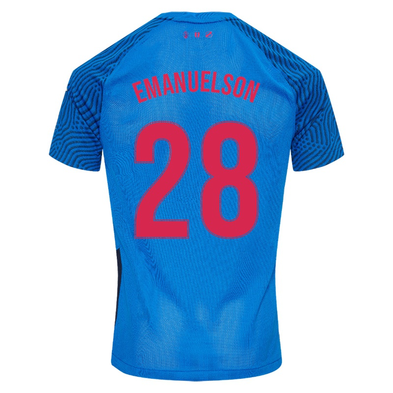 Kinder Urby Emanuelson #28 Himmelblau Auswärtstrikot Trikot 2021/22 T-shirt