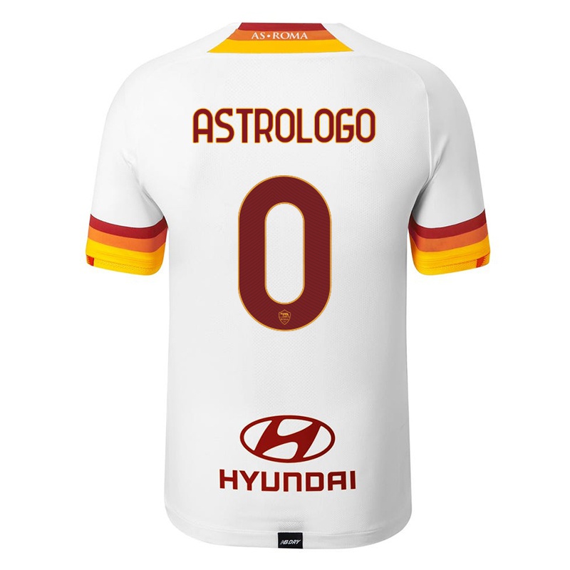 Kinder Andrea Astrologo #0 Weiß Auswärtstrikot Trikot 2021/22 T-shirt