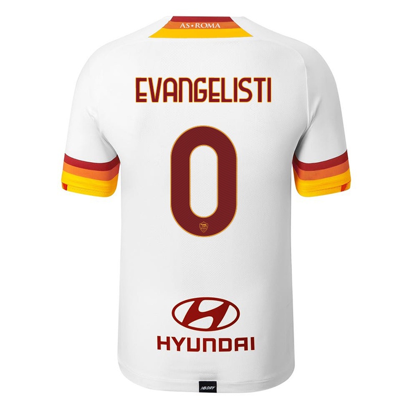 Kinder Nicolo Evangelisti #0 Weiß Auswärtstrikot Trikot 2021/22 T-shirt