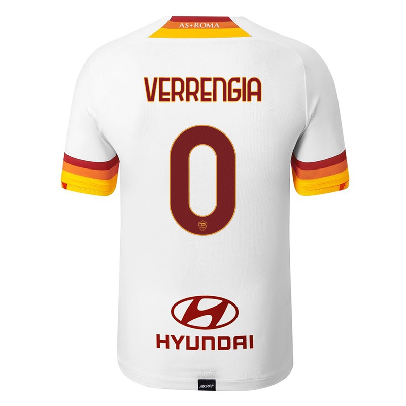 Kinder Bruno Verrengia #0 Weiß Auswärtstrikot Trikot 2021/22 T-shirt