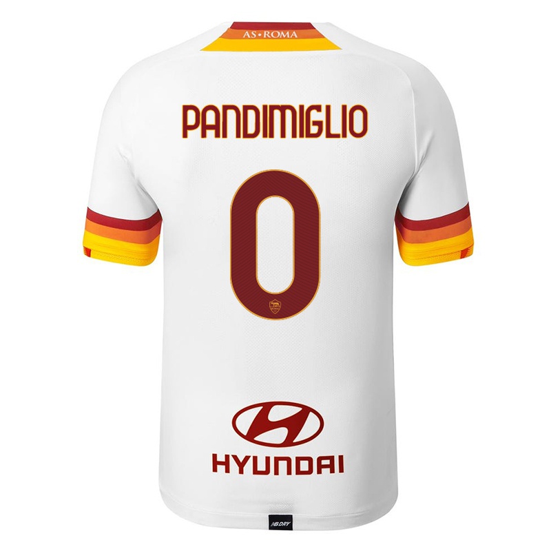 Kinder Giulio Pandimiglio #0 Weiß Auswärtstrikot Trikot 2021/22 T-shirt