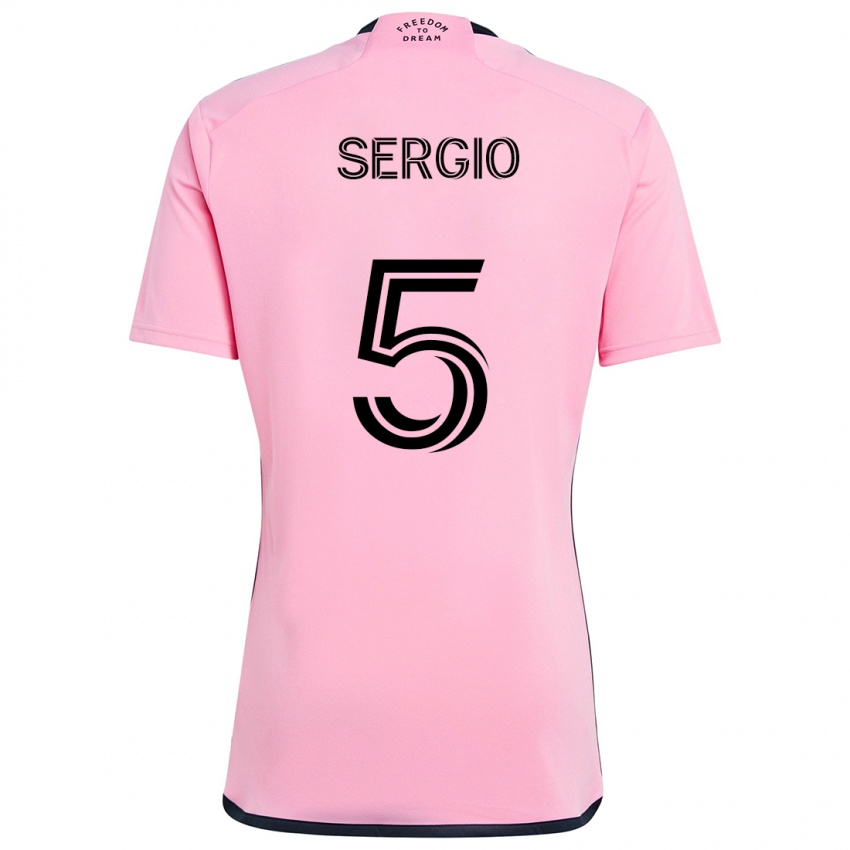 Kinder Sergio Busquets #5 Rosa Heimtrikot Trikot 2024/25 T-Shirt