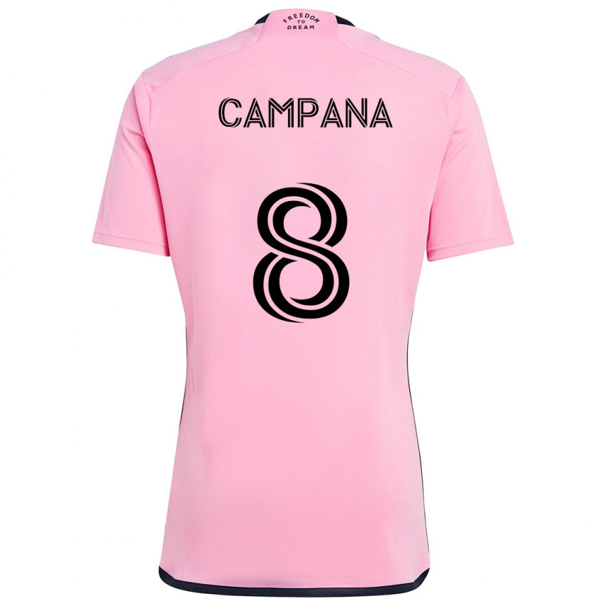 Kinder Leonardo Campana #8 Rosa Heimtrikot Trikot 2024/25 T-Shirt