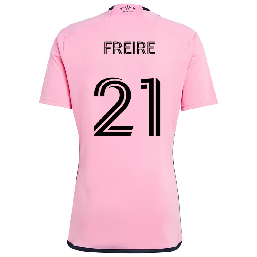 Kinder Nicolas Freire #21 Rosa Heimtrikot Trikot 2024/25 T-Shirt