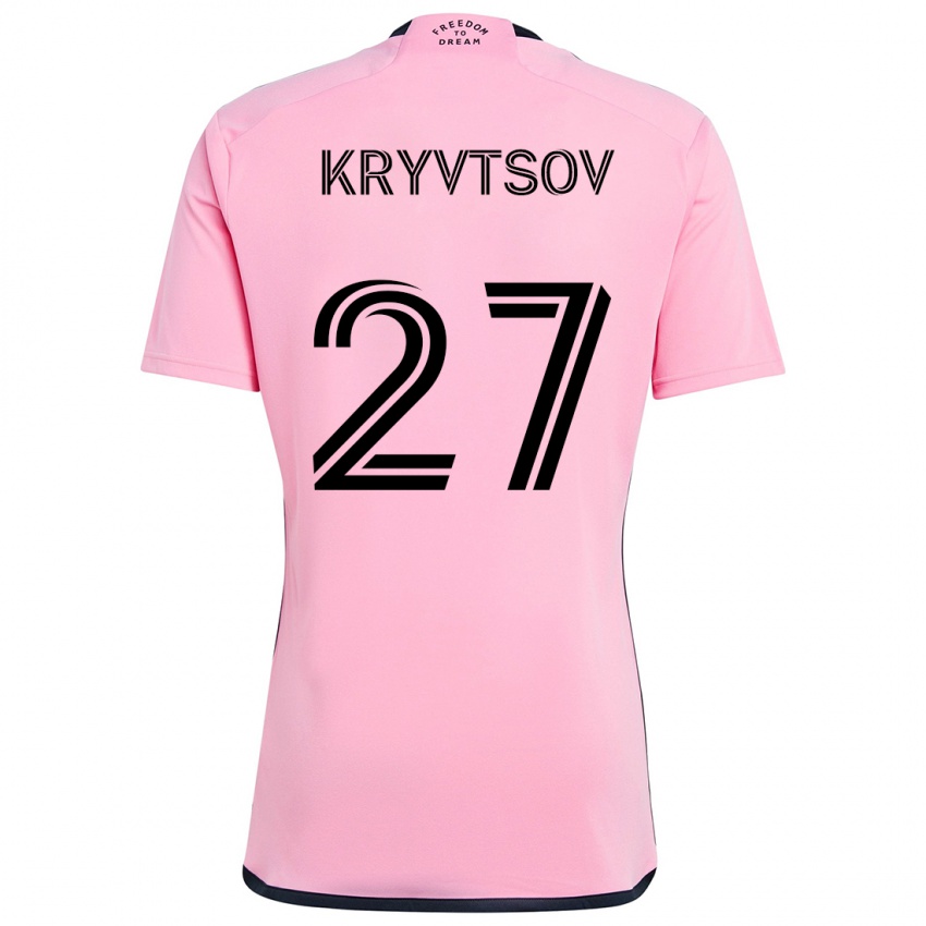 Kinder Sergiy Kryvtsov #27 Rosa Heimtrikot Trikot 2024/25 T-Shirt