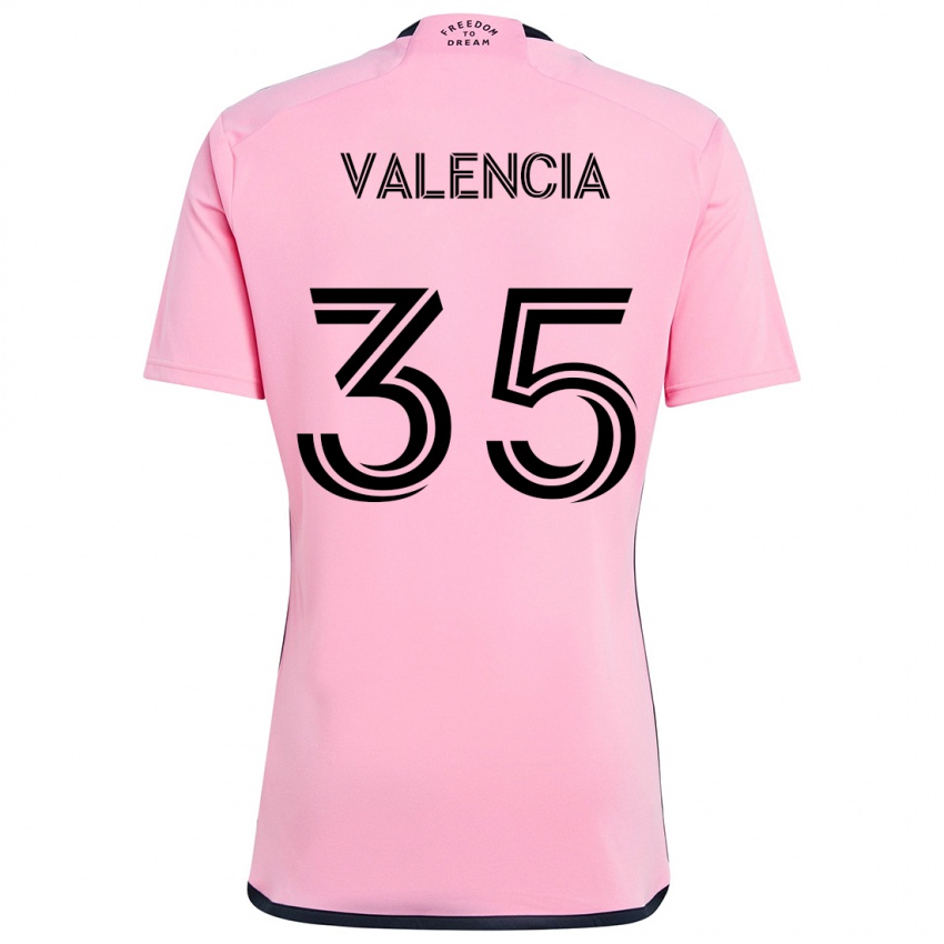 Kinder Felipe Valencia #35 Rosa Heimtrikot Trikot 2024/25 T-Shirt