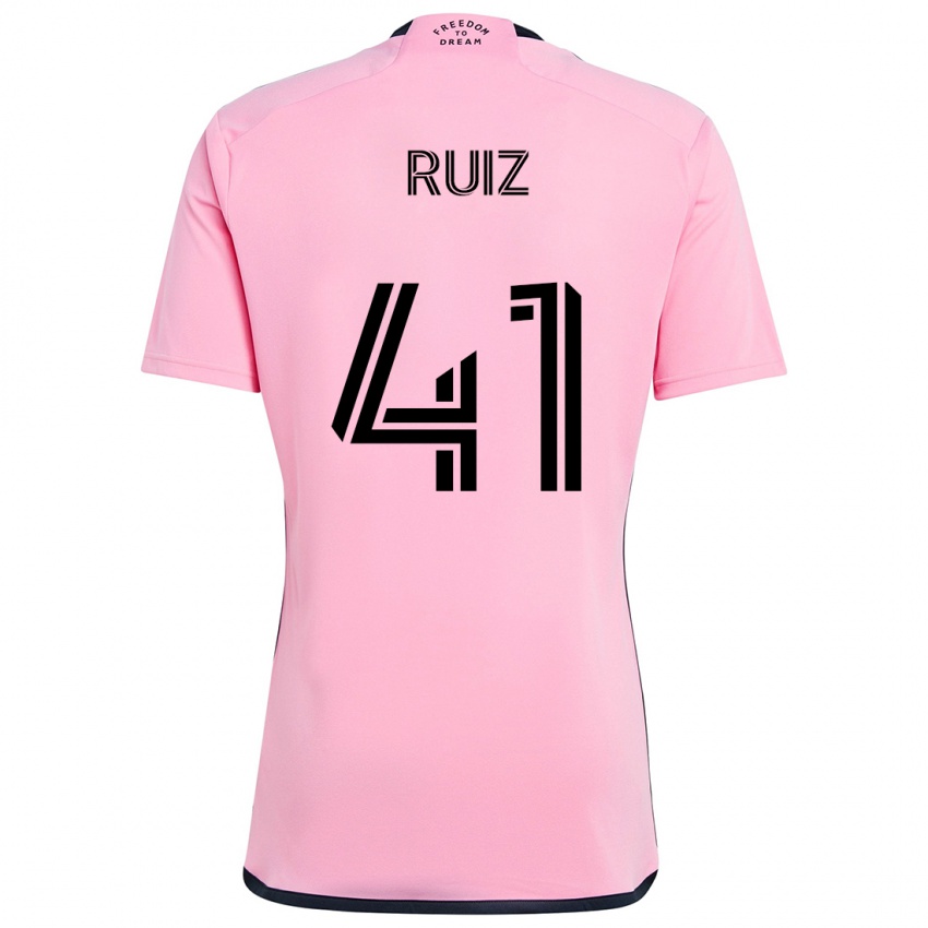 Kinder David Ruíz #41 Rosa Heimtrikot Trikot 2024/25 T-Shirt