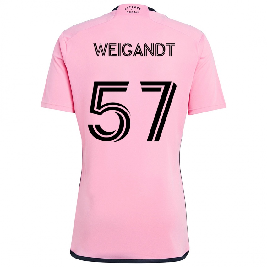 Kinder Marcelo Weigandt #57 Rosa Heimtrikot Trikot 2024/25 T-Shirt