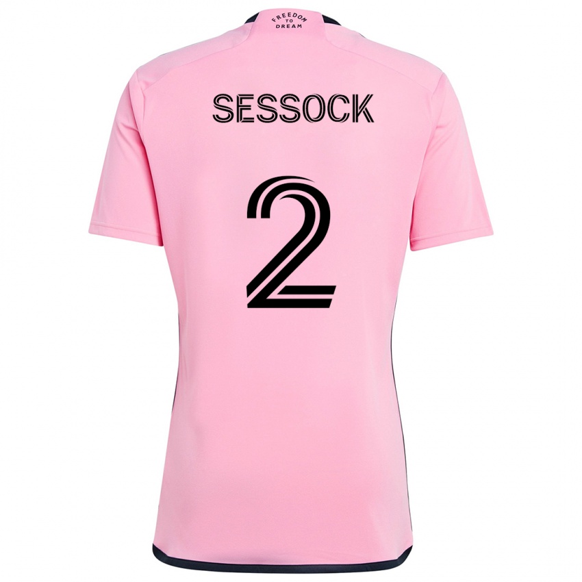 Kinder Nykolas Sessock #2 Rosa Heimtrikot Trikot 2024/25 T-Shirt