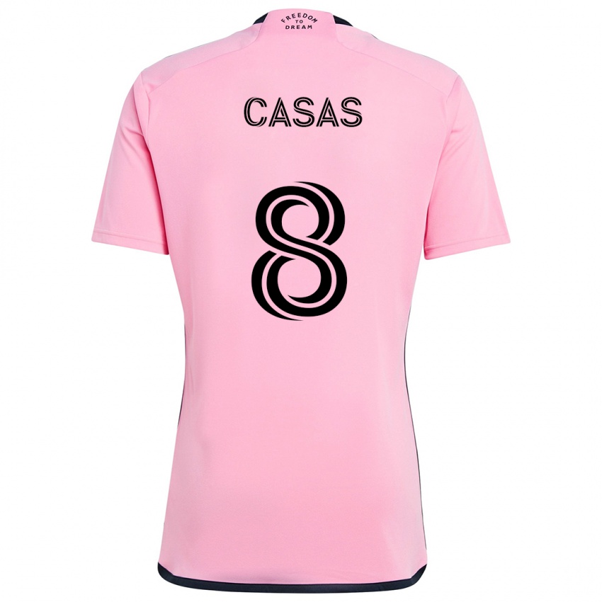 Kinder Pep Casas #8 Rosa Heimtrikot Trikot 2024/25 T-Shirt