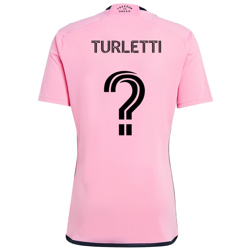 Kinder Mateo Turletti #0 Rosa Heimtrikot Trikot 2024/25 T-Shirt