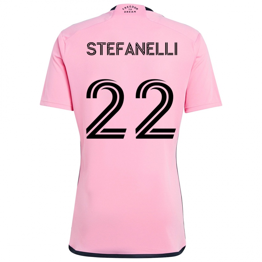 Kinder Nicolás Stefanelli #22 Rosa Heimtrikot Trikot 2024/25 T-Shirt