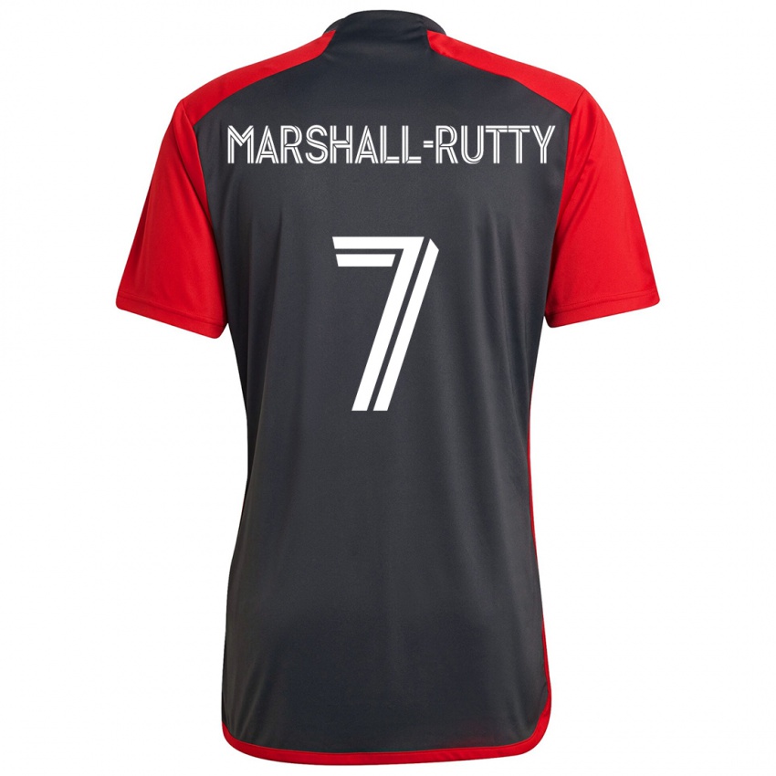 Kinder Jahkeele Marshall-Rutty #7 Grau Rot Heimtrikot Trikot 2024/25 T-Shirt