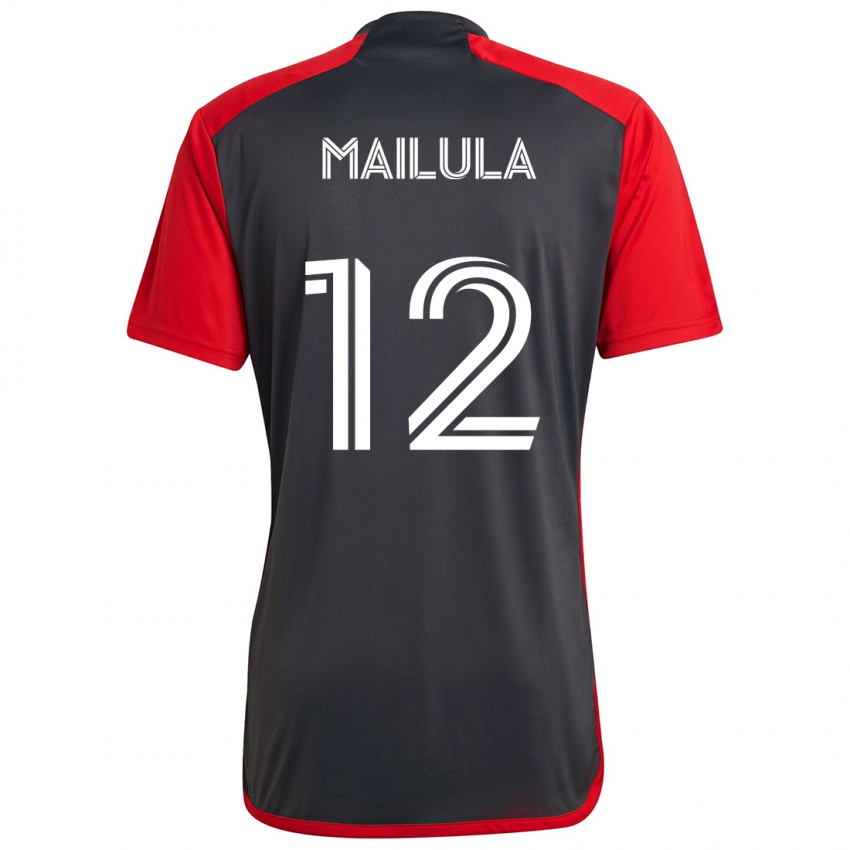 Kinder Cassius Mailula #12 Grau Rot Heimtrikot Trikot 2024/25 T-Shirt