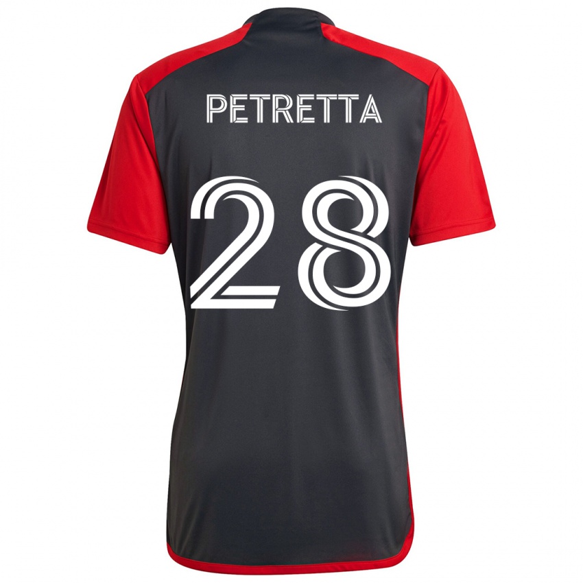 Kinder Raoul Petretta #28 Grau Rot Heimtrikot Trikot 2024/25 T-Shirt