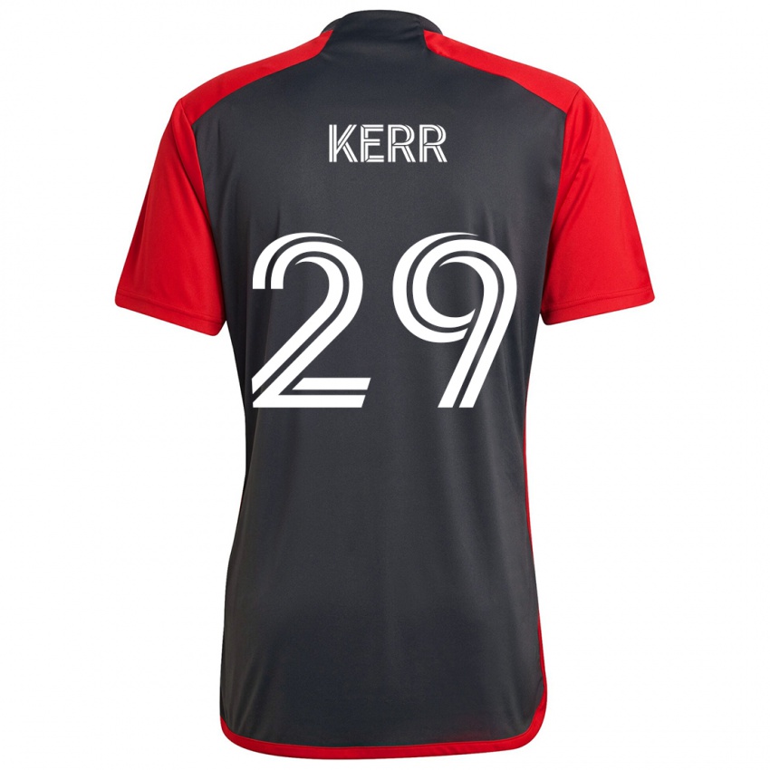 Kinder Deandre Kerr #29 Grau Rot Heimtrikot Trikot 2024/25 T-Shirt