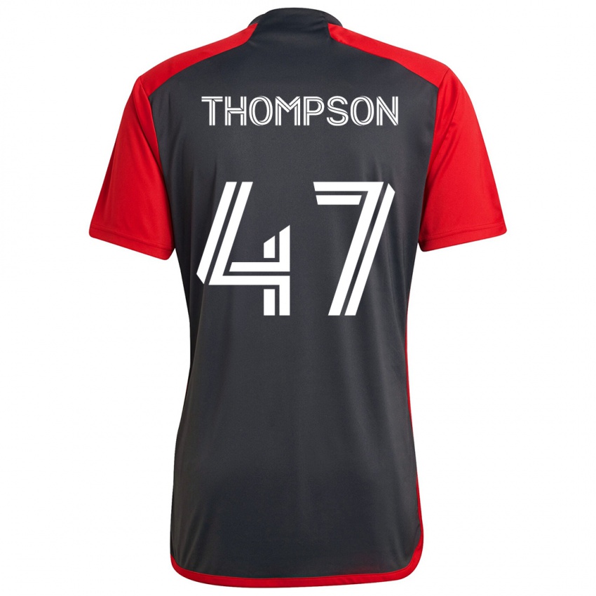 Kinder Kosi Thompson #47 Grau Rot Heimtrikot Trikot 2024/25 T-Shirt