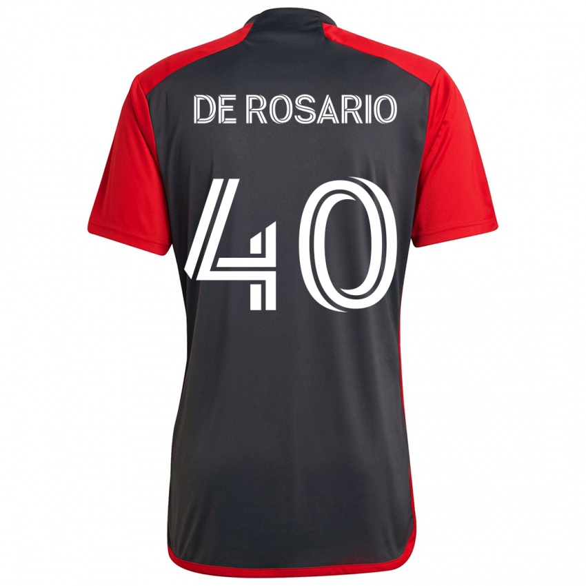 Kinder Adisa De Rosario #40 Grau Rot Heimtrikot Trikot 2024/25 T-Shirt