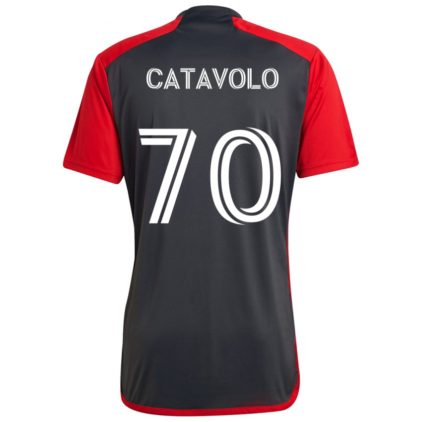 Kinder Matthew Catavolo #70 Grau Rot Heimtrikot Trikot 2024/25 T-Shirt