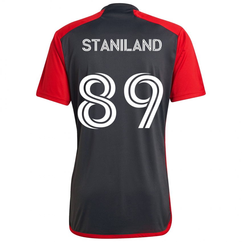 Kinder Charlie Staniland #89 Grau Rot Heimtrikot Trikot 2024/25 T-Shirt